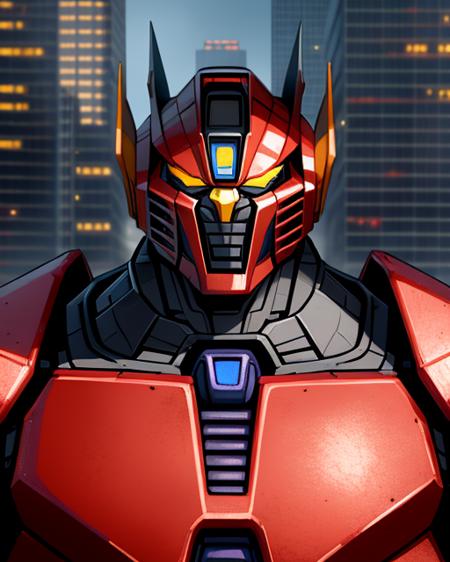 08647-3993702541-action scene, upperbody portrait of giant opt-6000, robot, transformer, red and blue palette, sharp cuts and edges, crisp lines,.png